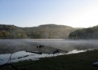 Petite gelée et brume matinale pour la levée du soleil