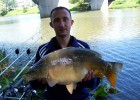 Miroir de 9kg prise à la bouillette -white fish halibut pellets-