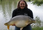 Très belle miroir de 12.220 Kg attrapée avec une bouillette à la mangue.